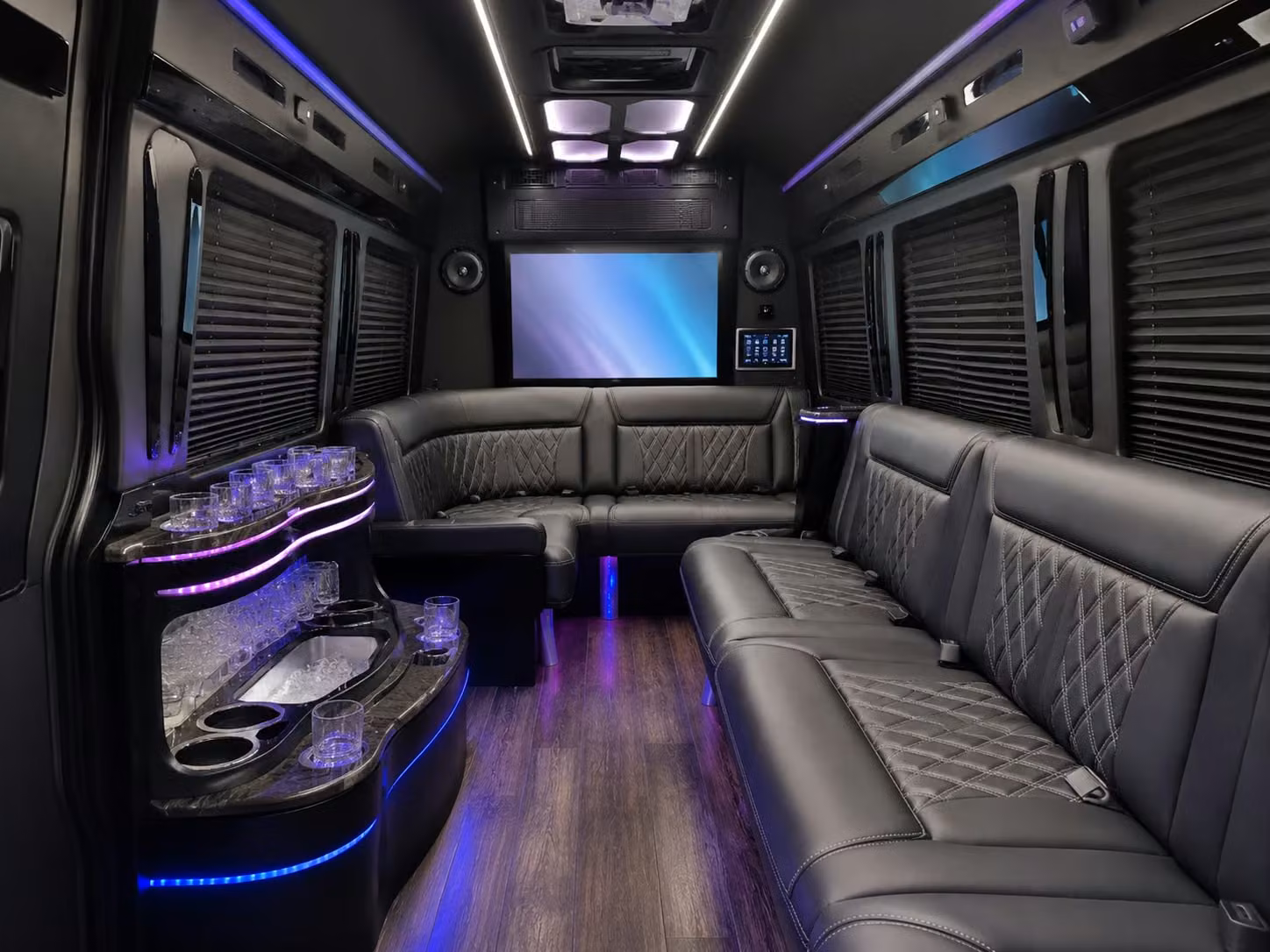 bus rental options for long beach trips