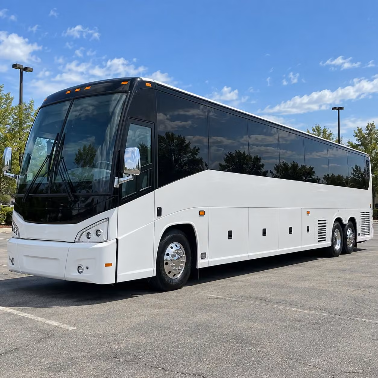 charter buses to sofi stadium and kia forum for la rams chargers and lakers fans in long beach