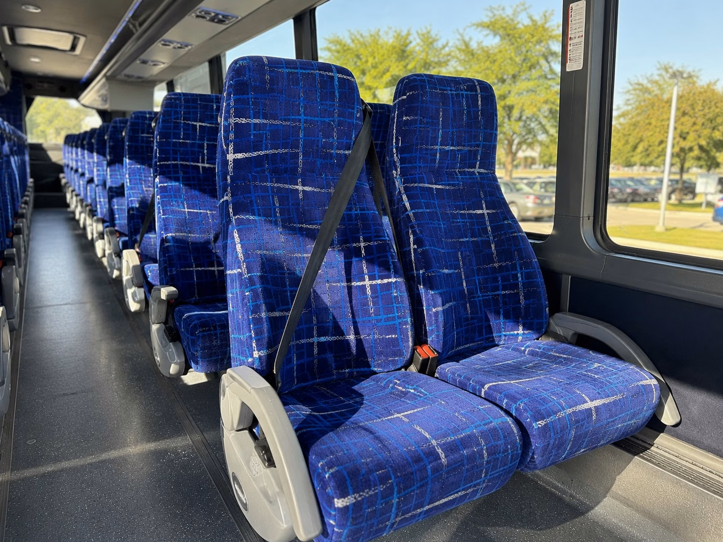 long beach charter bus interior